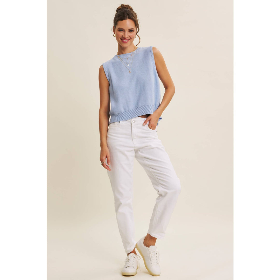 UNEXPECTED TWIST CONTRAST BOW BACK SWEATER TOP - Baycreek & Co