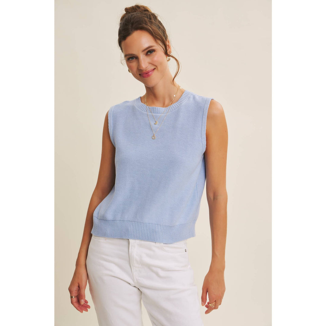 UNEXPECTED TWIST CONTRAST BOW BACK SWEATER TOP - Baycreek & Co