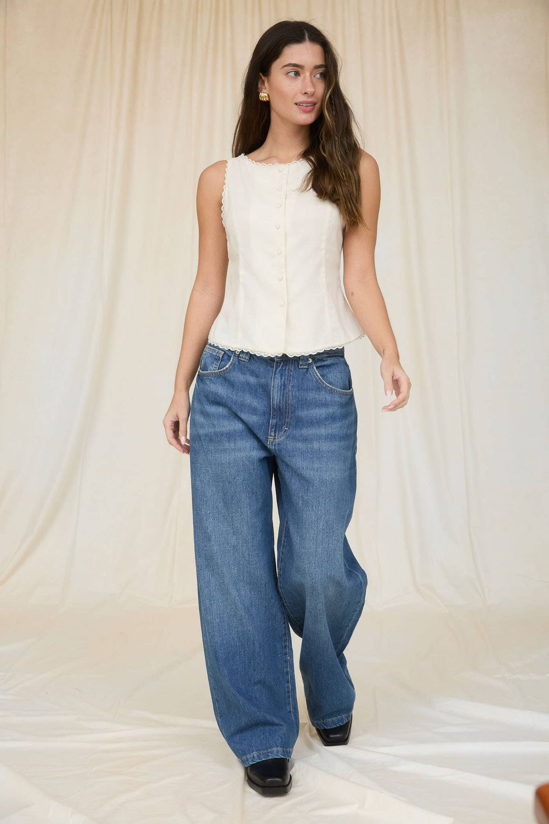 Lace Vest Top - Baycreek & Co