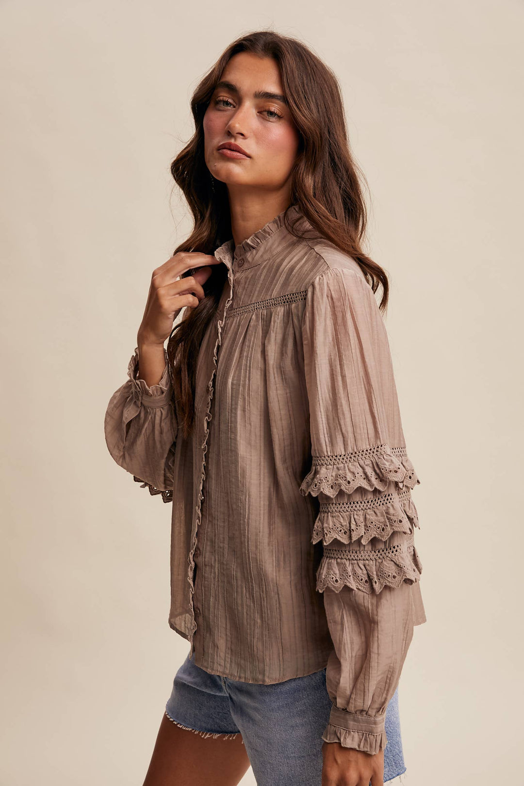 Clover Pintuck Blouse - Baycreek & Co