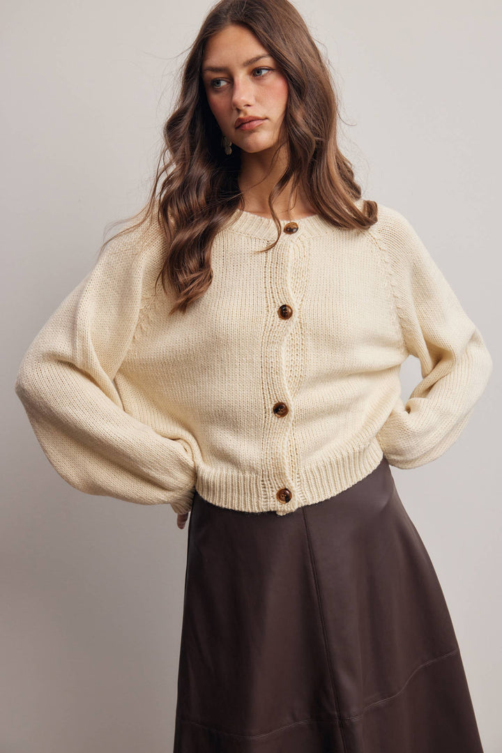 Classic Knit Button Front Cardigan FSW0059: Red / Contemporary / XL - Baycreek & Co