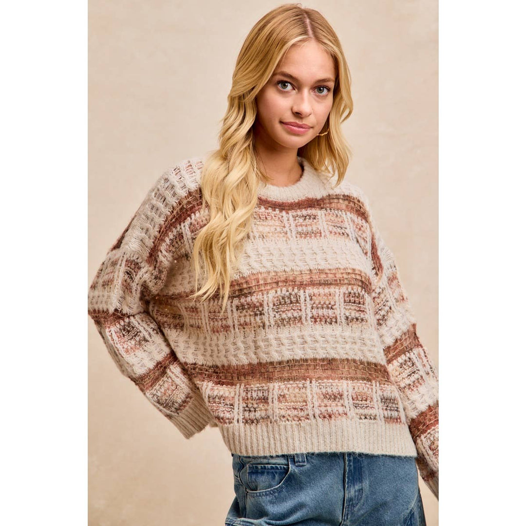 Rust & Cream Sweater