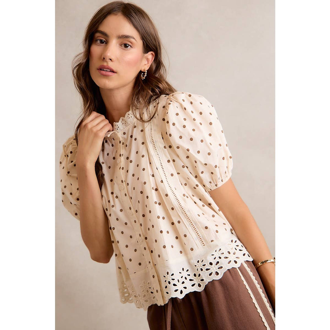PRESALE Polka Dot Lace Blouse