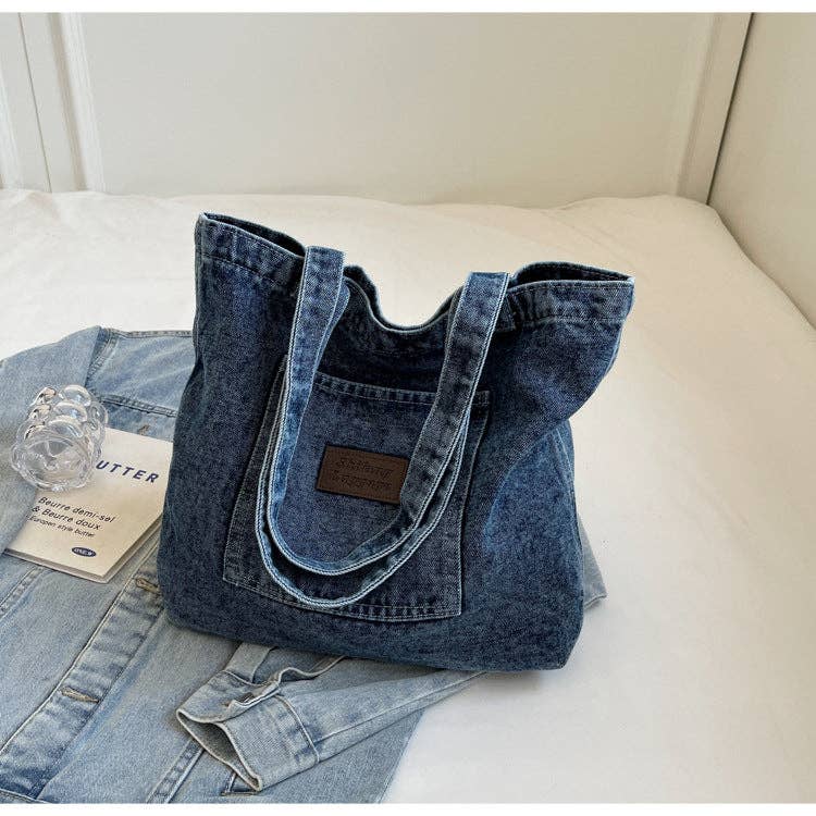 2+ Washed Pocket Demin Shoulder Bags DPB0317 - Baycreek & Co