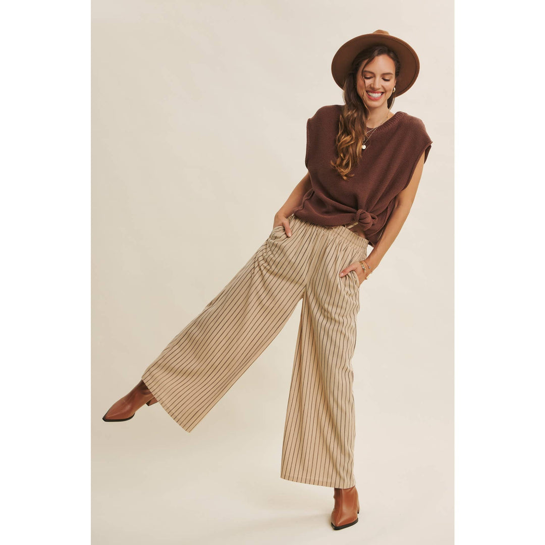 ENDLESSLY WEARABLE STRIPED CORDUROY COMFY WIDE-LEG PANTS - Baycreek & Co