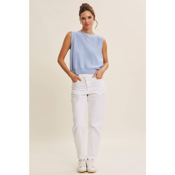 UNEXPECTED TWIST CONTRAST BOW BACK SWEATER TOP - Baycreek & Co