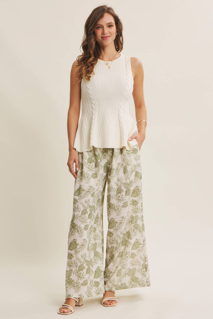 Tropical Wide Leg Pants - Baycreek & Co