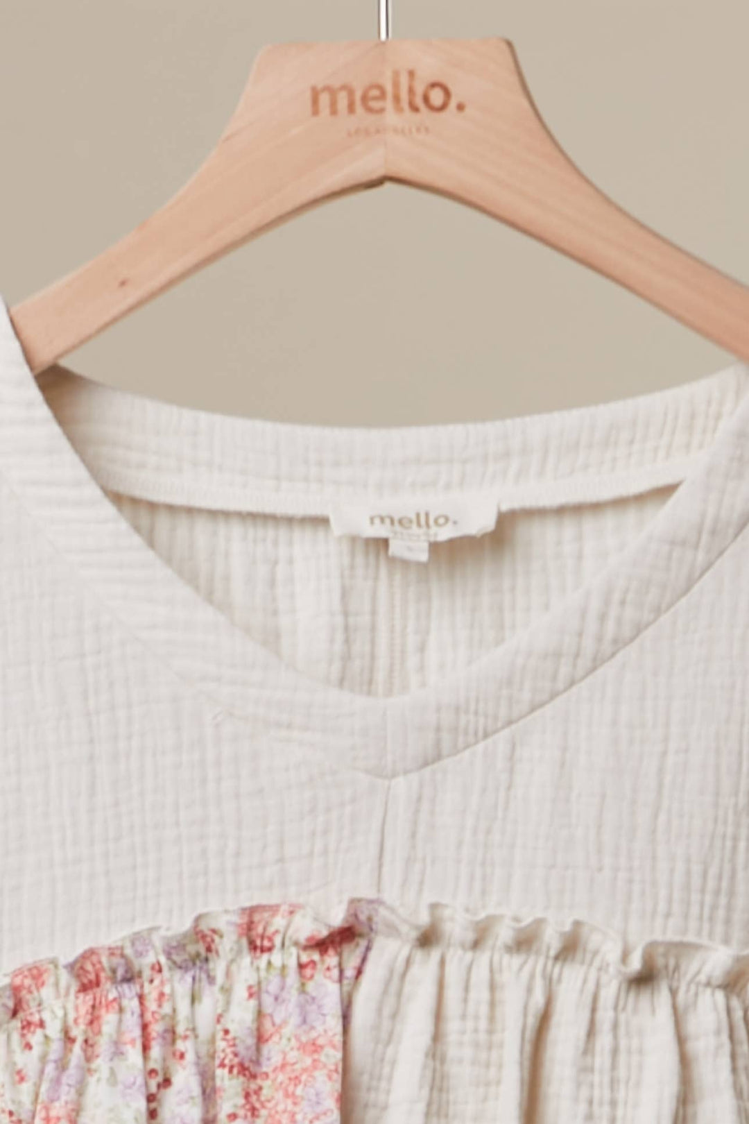 Vintage Patchwork Ruffle Hem Top - Baycreek & Co