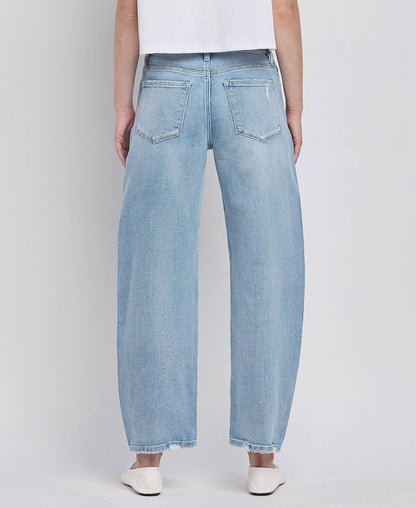 High Rise Barrel Jeans