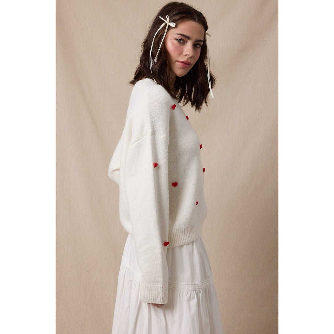 Heart Brushed Sweater